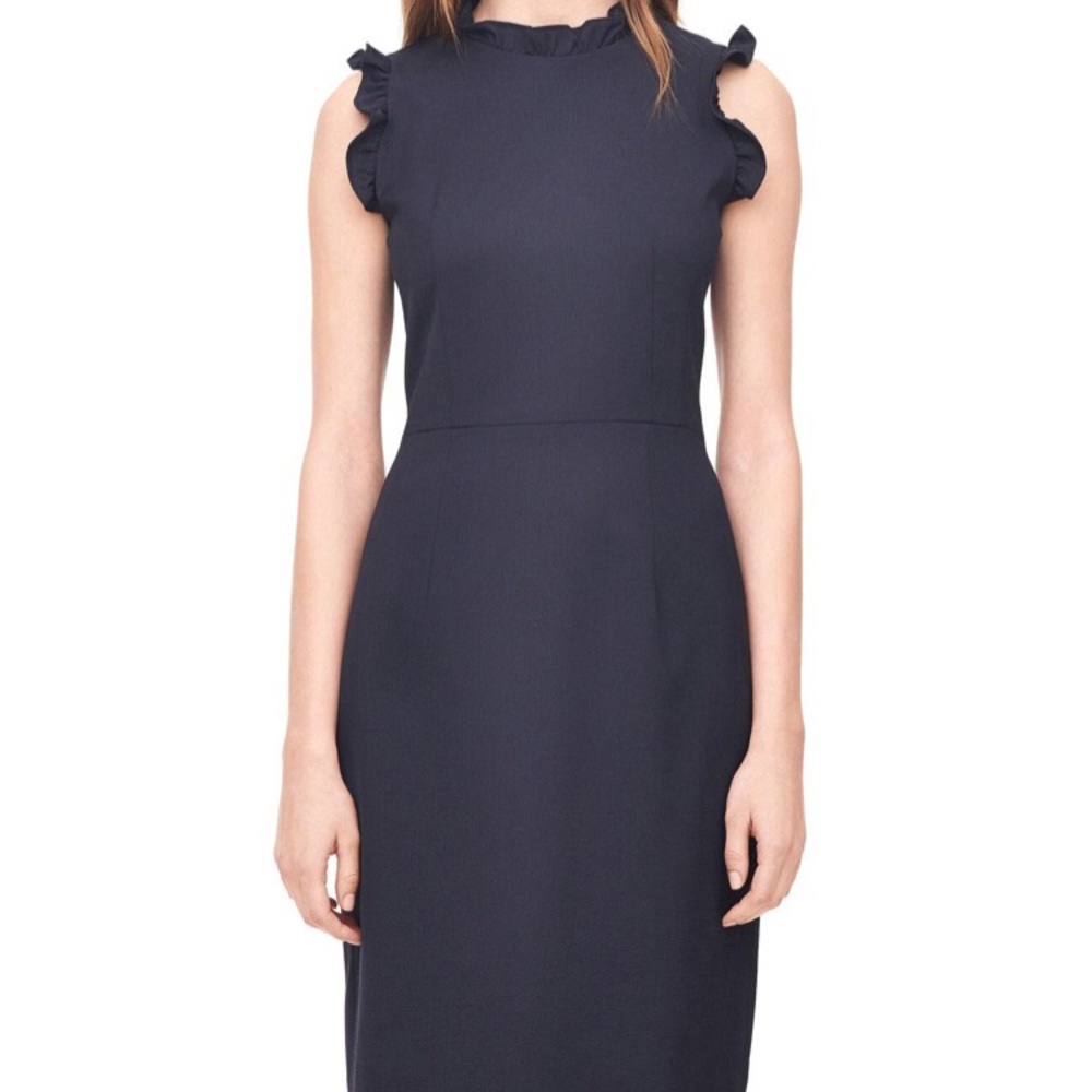 Rebecca Taylor Spring Navy Dress with Ruffles
